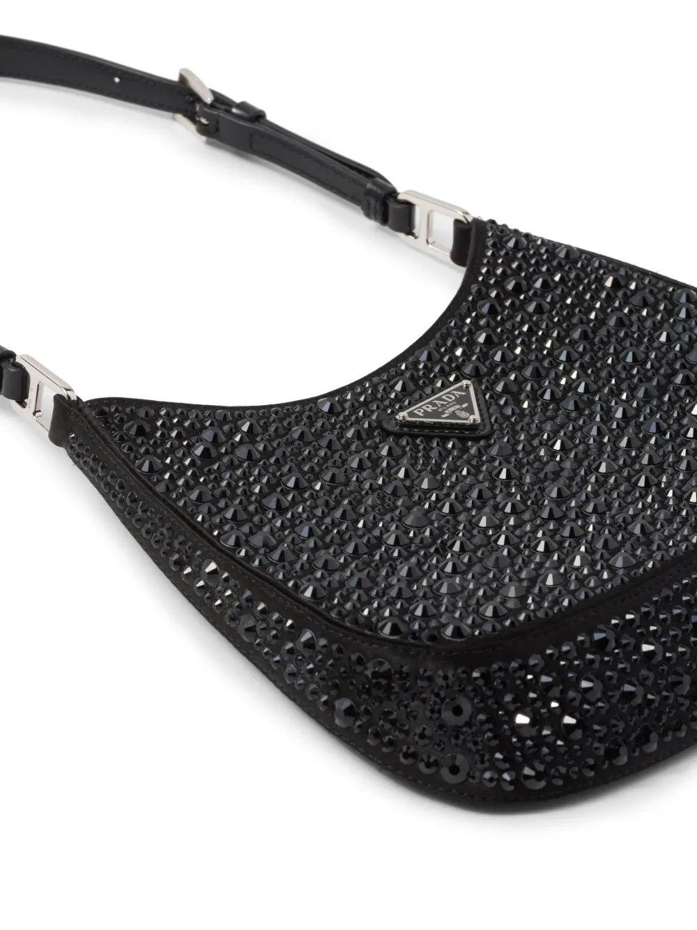 Prada Cleo Crystal Embellished Shoulder Bag — Same as shown — Size One Size — Detail View