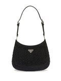 Prada Cleo Crystal Embellished Shoulder Bag — Same as shown — Size One Size — Front View
