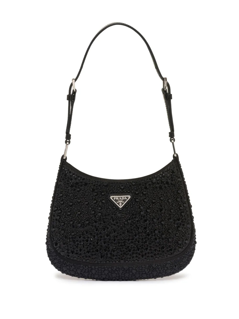 Prada Cleo Crystal Embellished Shoulder Bag — Same as shown — Size One Size — Front View
