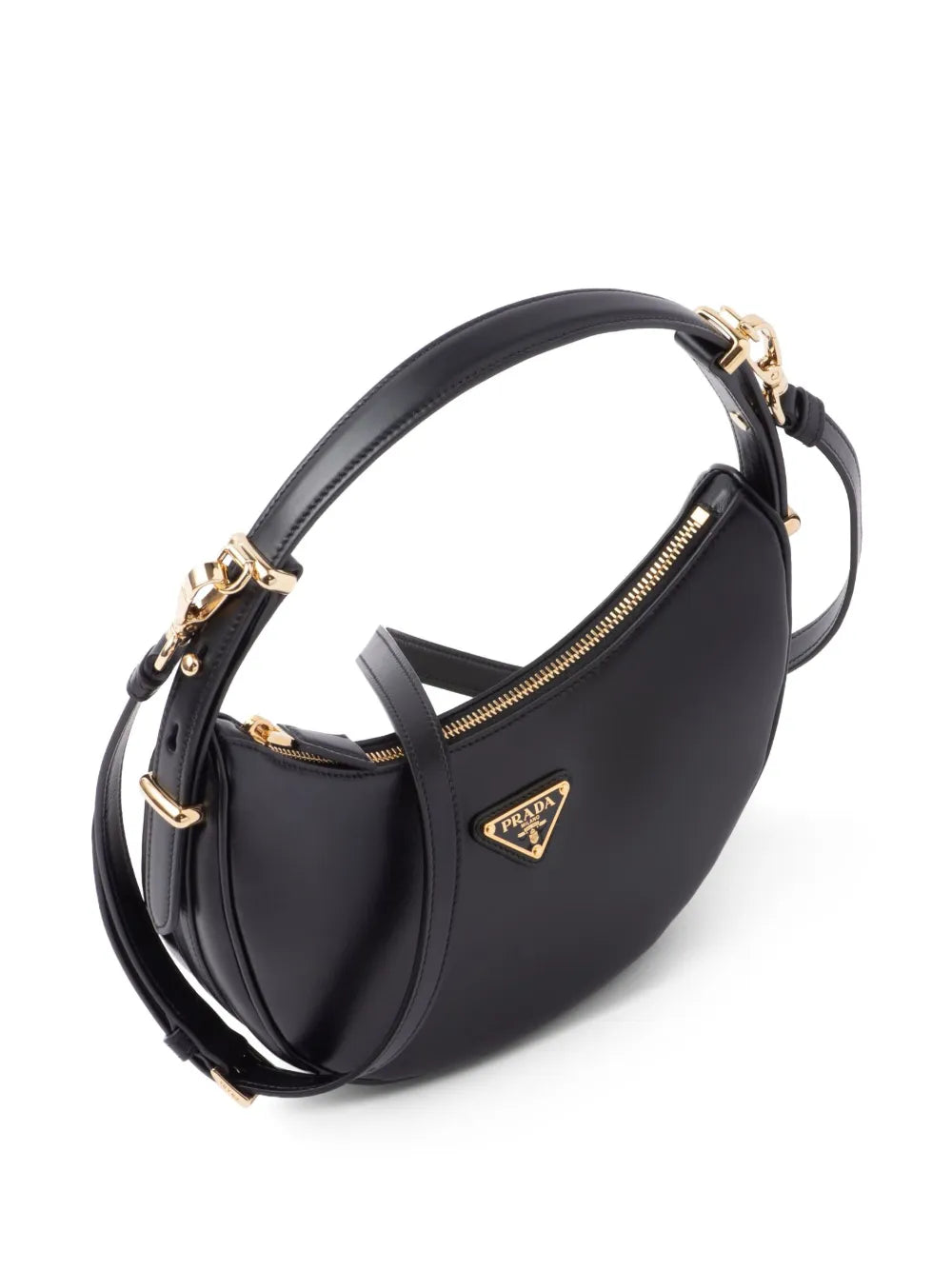 Prada Arque Leather Shoulder Bag — Same as shown — Size One Size — Back View