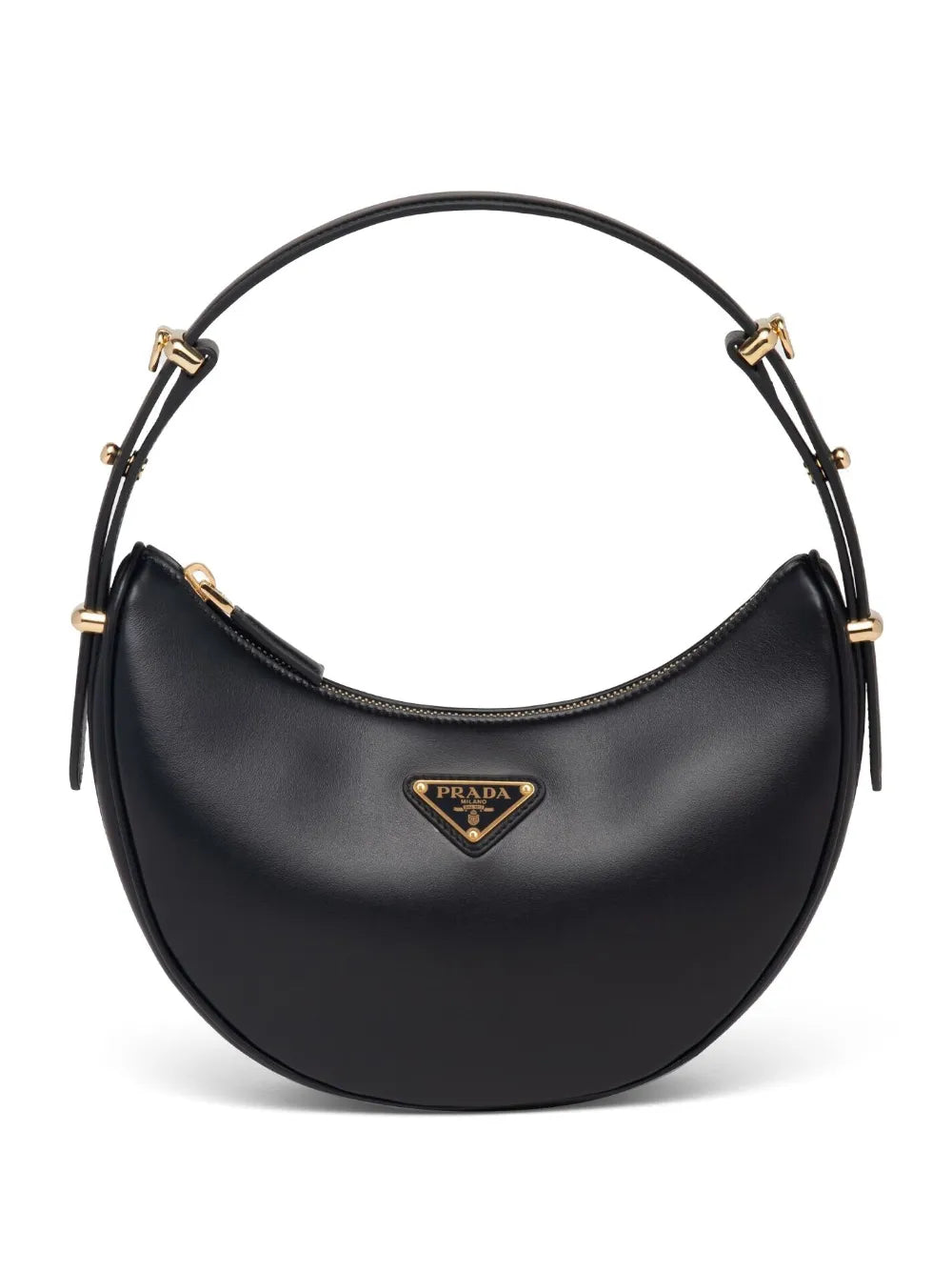 Prada Arque Leather Shoulder Bag — Same as shown — Size One Size — Front View