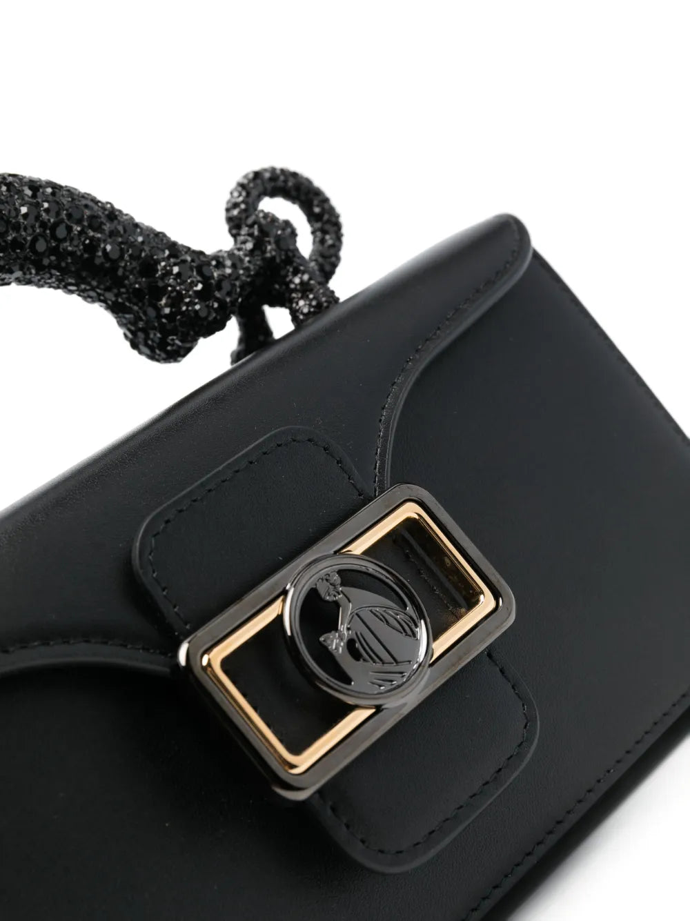 Lanvin Pencil Cat Rhinestone Embellished Shoulder Bag — Same as shown — Size One Size — Top View