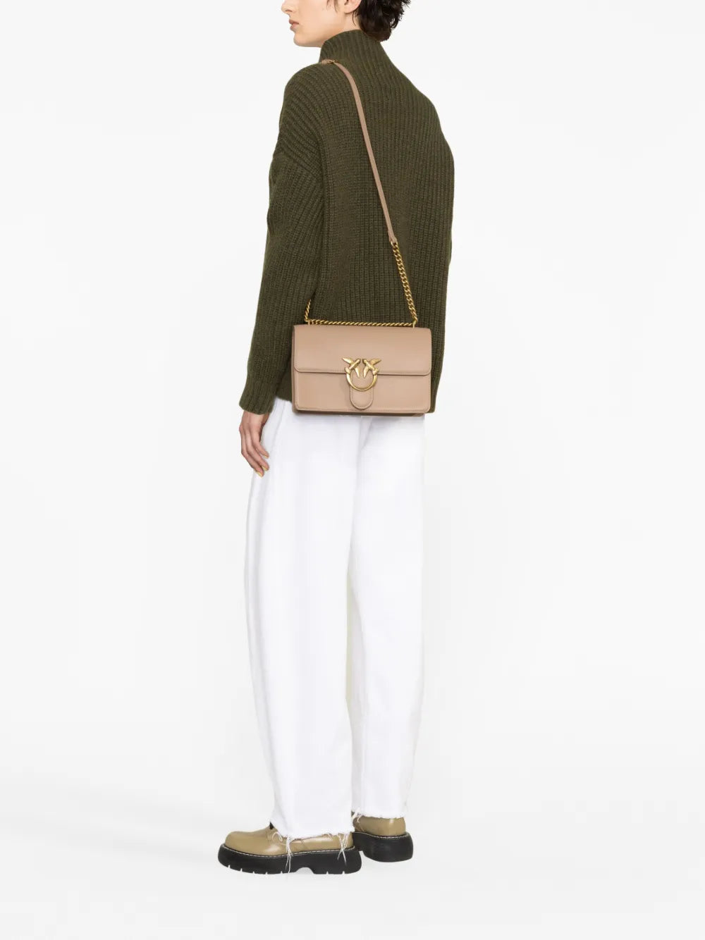Pinko Classic Love Leather Shoulder Bag — Same as shown — Size One Size — Side View