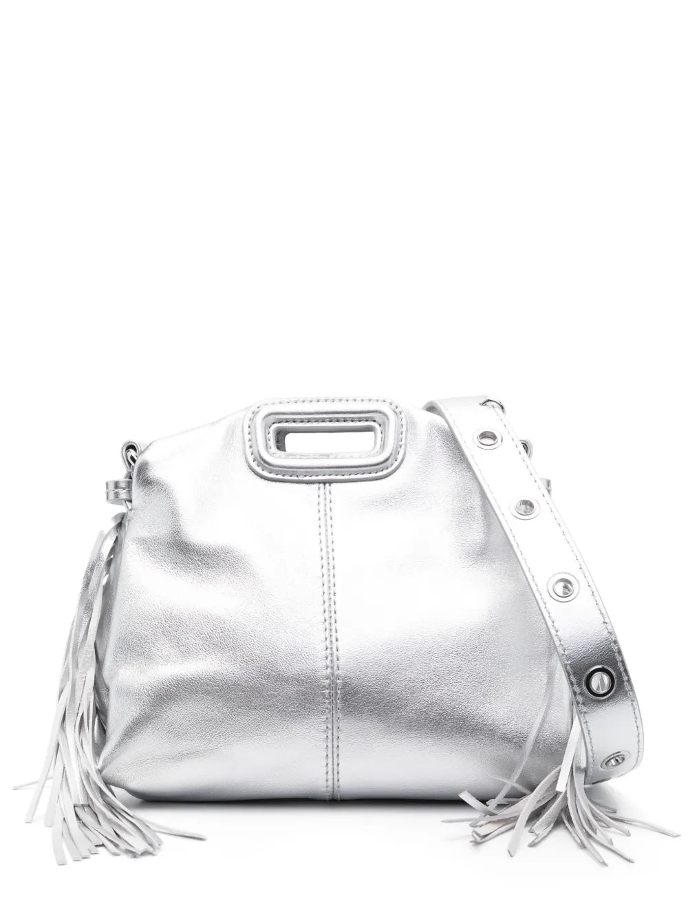 Maje Miss M Metallic Effect Leather Mini Bag — Same as shown — Size One Size — Front View