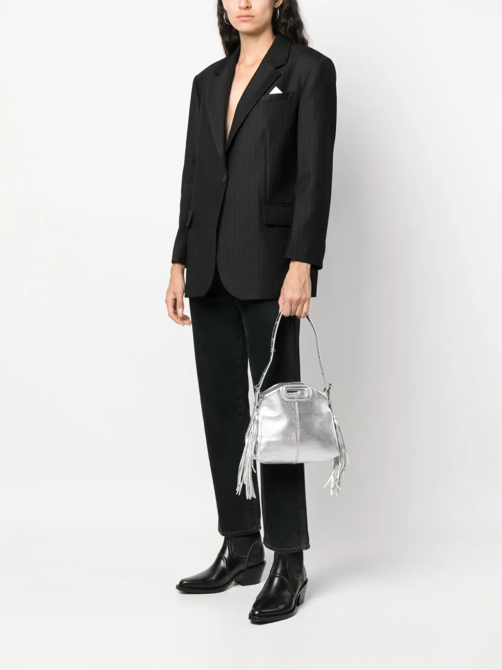 Maje Miss M Metallic Effect Leather Mini Bag — Same as shown — Size One Size — Side View