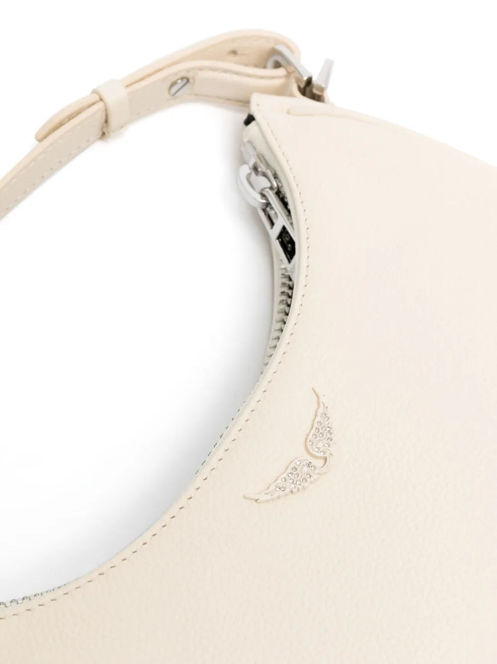 Zadigvoltaire Wings Plaque Leather Shoulder Bag — Same as shown — Size One Size — Top View