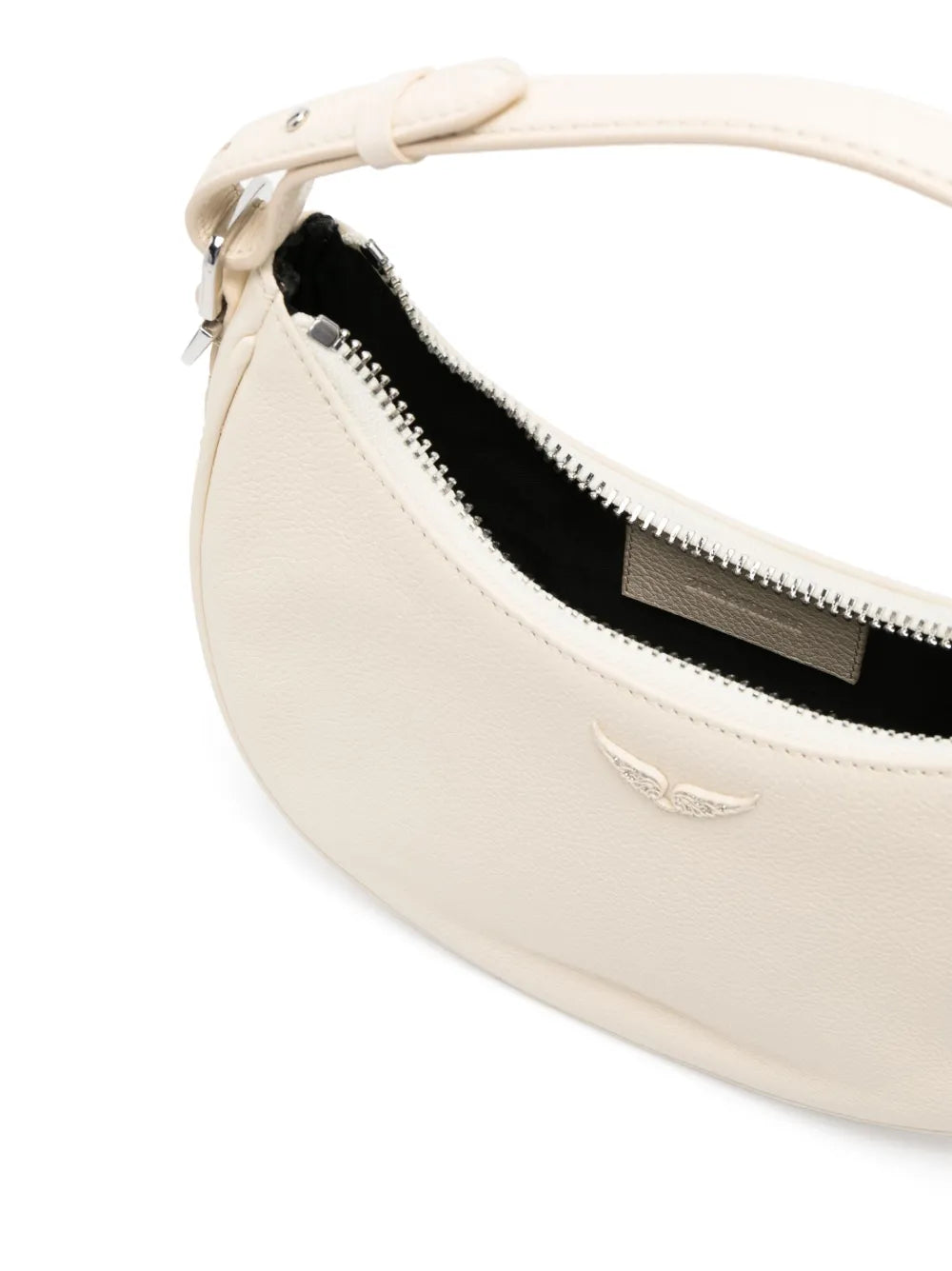 Zadigvoltaire Wings Plaque Leather Shoulder Bag — Same as shown — Size One Size — Detail View