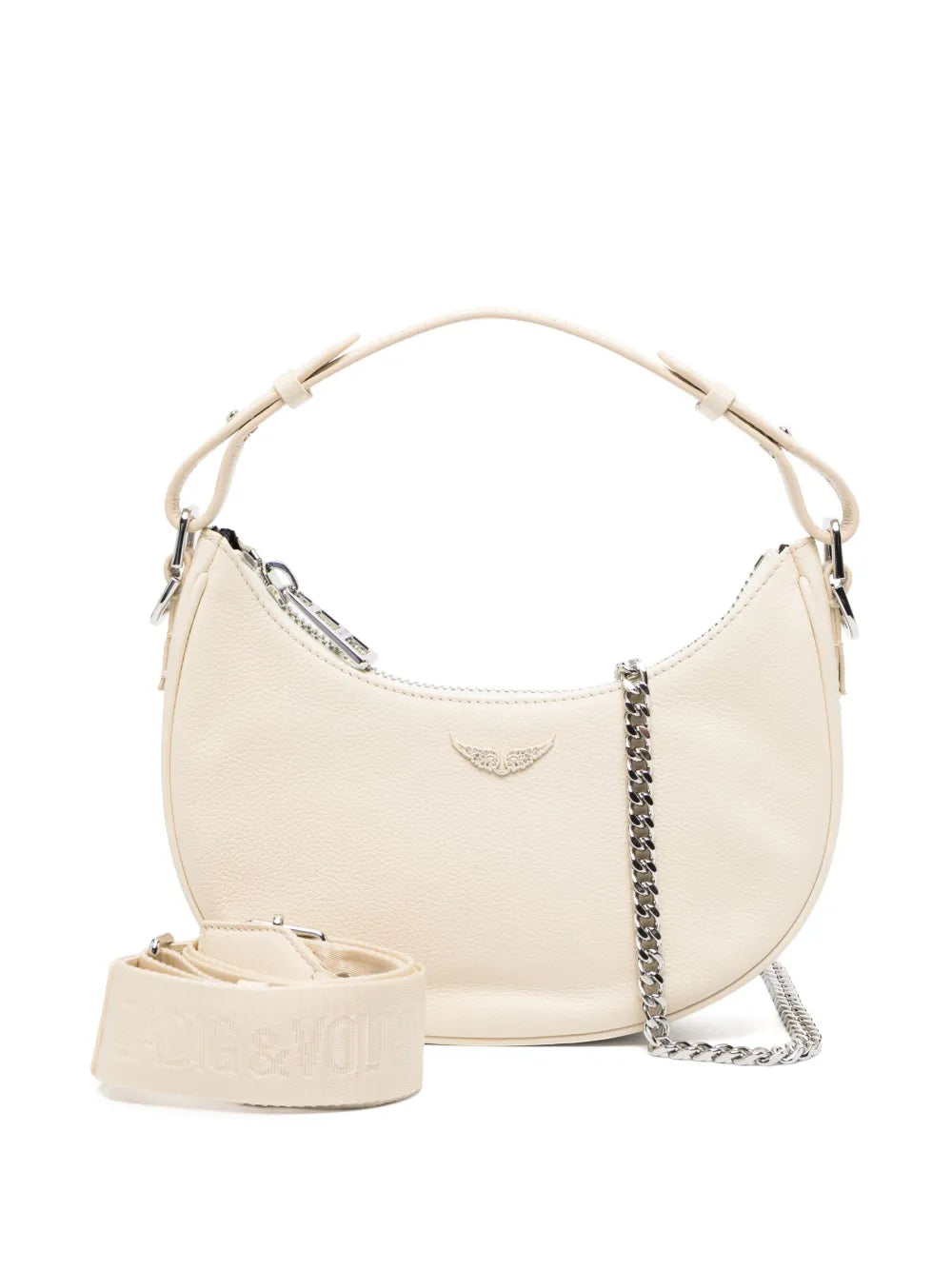 Zadigvoltaire Wings Plaque Leather Shoulder Bag — Same as shown — Size One Size — Lifestyle View
