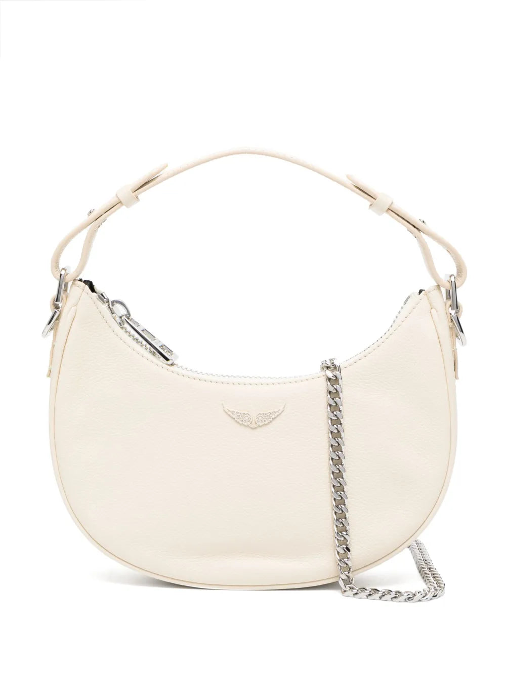 Zadigvoltaire Wings Plaque Leather Shoulder Bag — Same as shown — Size One Size — Front View