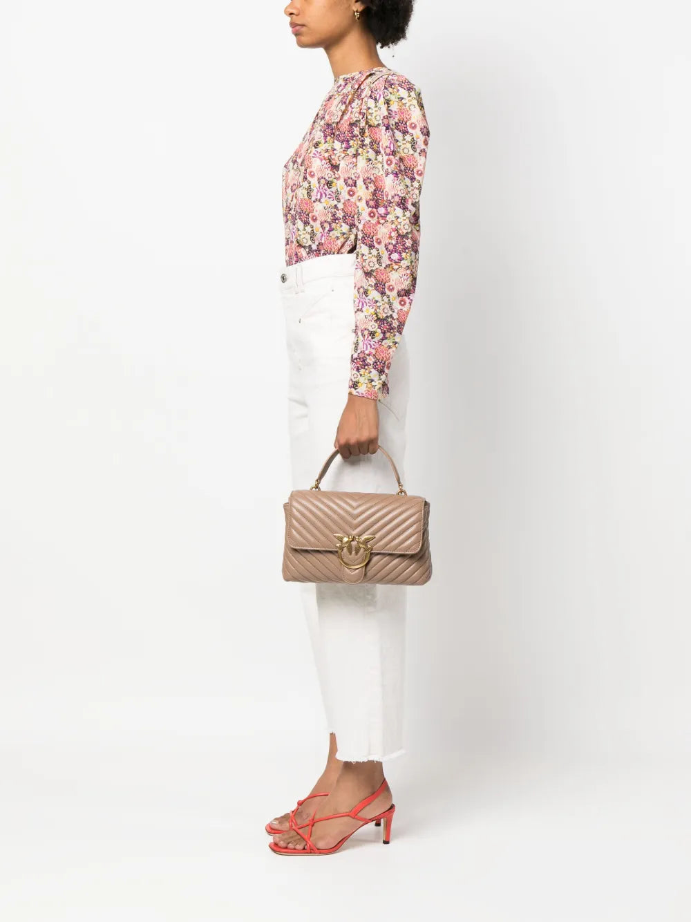 Pinko Love Quilted Shoulder Bag — Same as shown — Size One Size — Side View