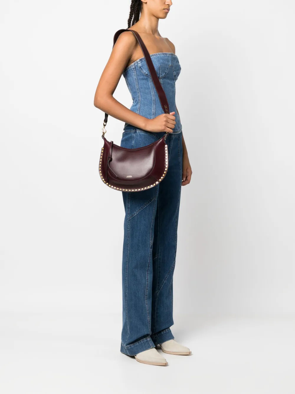 Isabel Marant Naoko Leather Shoulder Bag — Same as shown — Size One Size — Side View