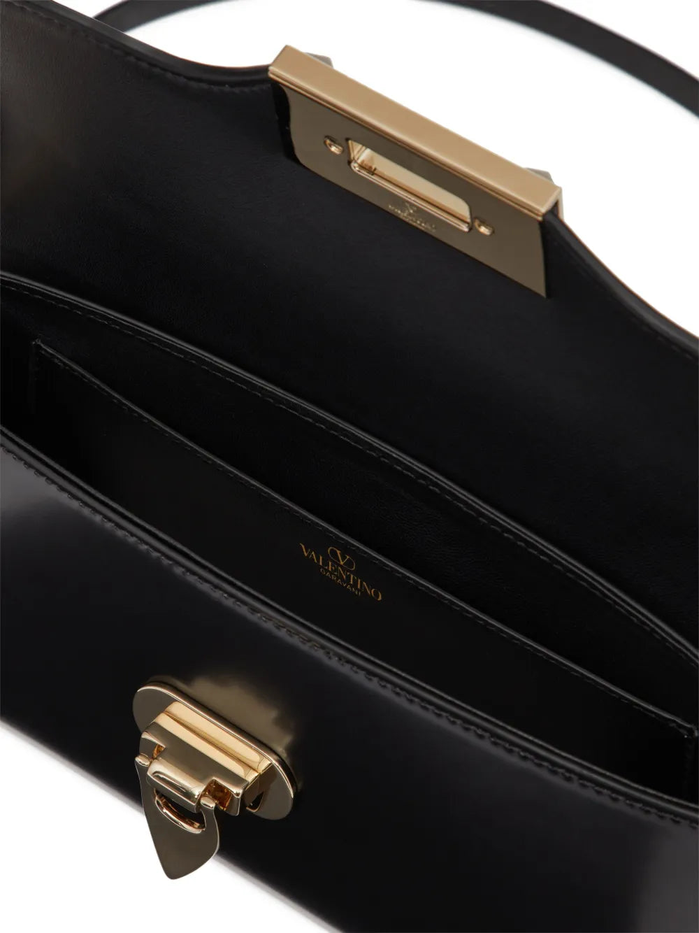 Valentino Garavani Rockstud Brushed Leather Shoulder Bag — Same as shown — Size One Size — Lifestyle View