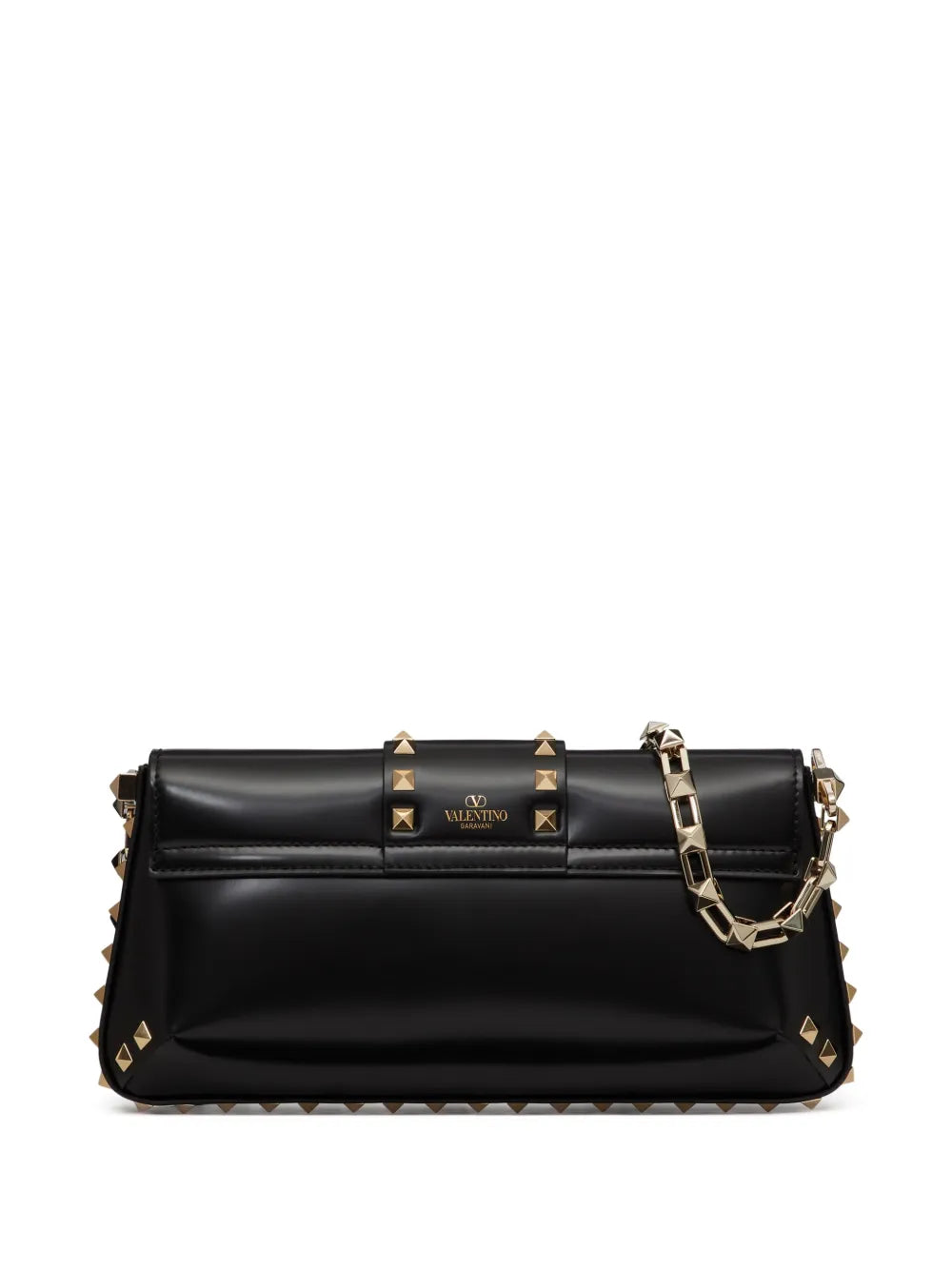 Valentino Garavani Rockstud Brushed Leather Shoulder Bag — Same as shown — Size One Size — Side View