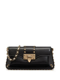 Valentino Garavani Rockstud Brushed Leather Shoulder Bag — Same as shown — Size One Size — Front View