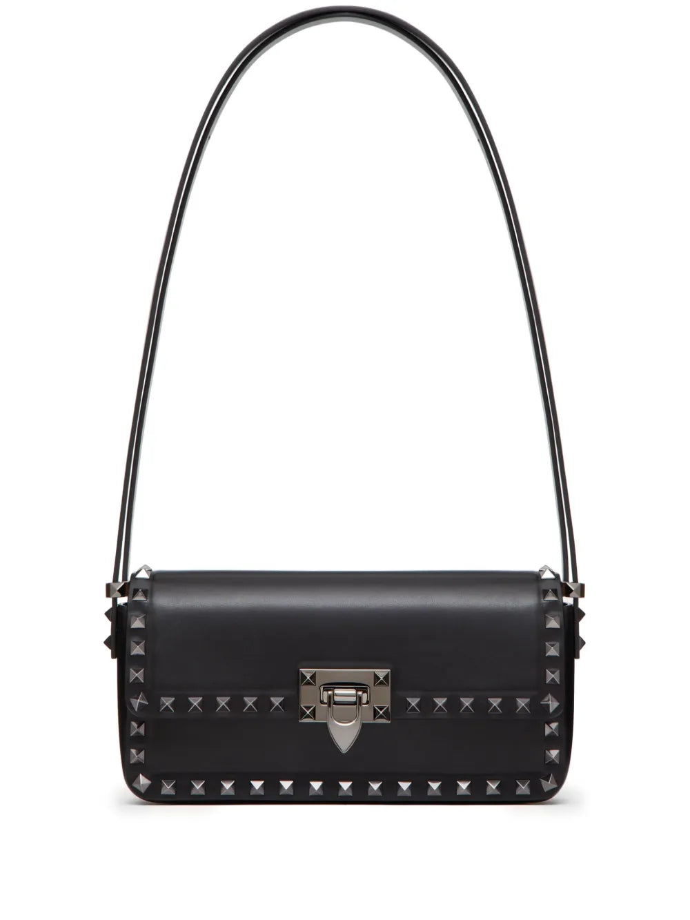 Valentino Garavani Rockstud23 Ew Leather Shoulder Bag — Same as shown — Size One Size — Front View