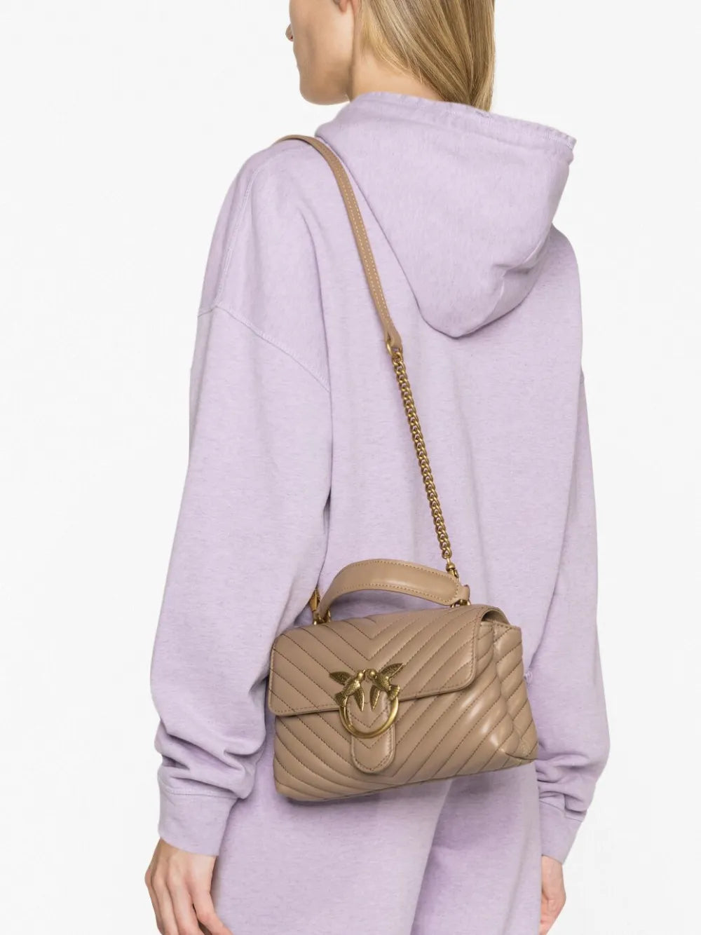 Pinko Mini Lady Love Quilted Leather Shoulder Bag — Same as shown — Size One Size — Back View