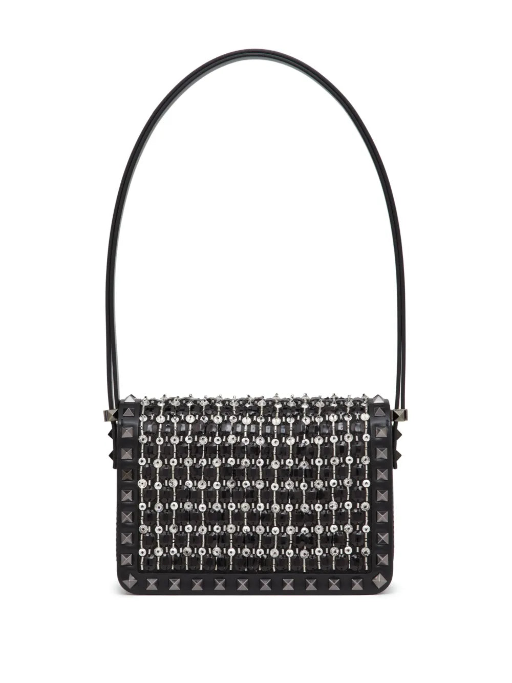 Valentino Garavani Small Rockstud23 Embroidered Shoulder Bag — Same as shown — Size One Size — Back View