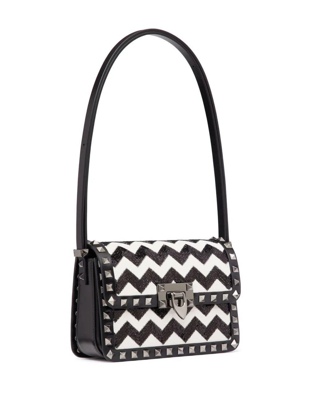 Valentino Garavani Small Rockstud23 Embroidered Shoulder Bag — Same as shown — Size One Size — Top View