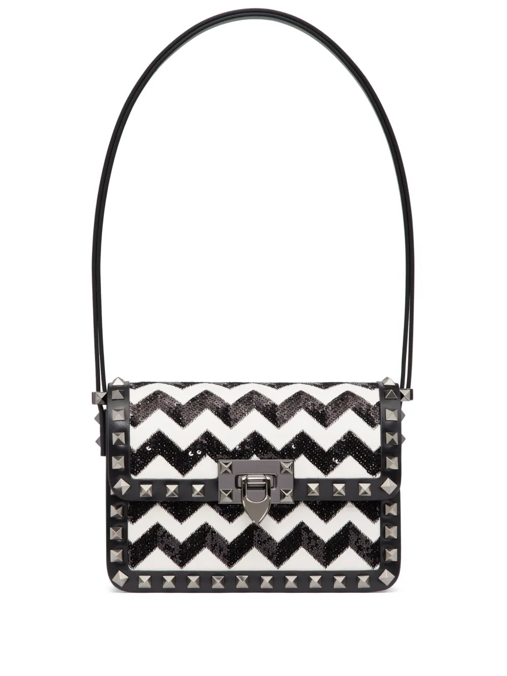 Valentino Garavani Small Rockstud23 Embroidered Shoulder Bag — Same as shown — Size One Size — Front View