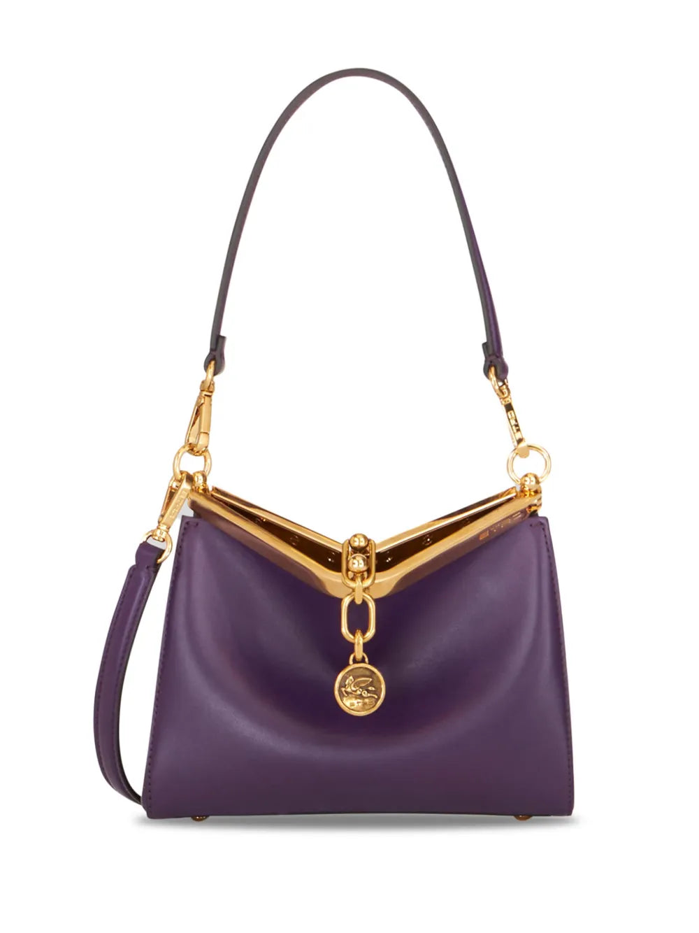 Etro Vela Leather Shoulder Bag — Same as shown — Size One Size — Front View