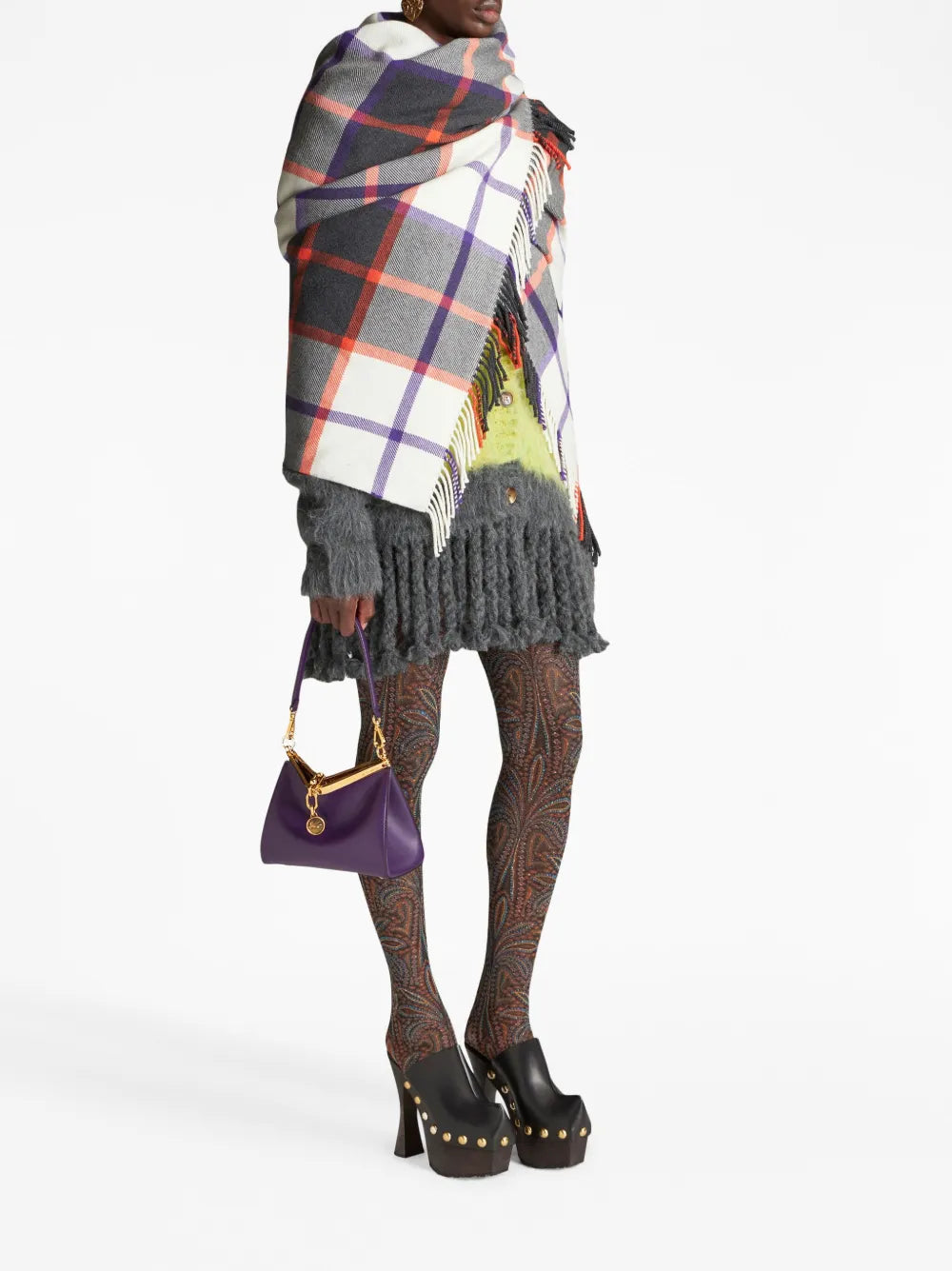Etro Vela Leather Shoulder Bag — Same as shown — Size One Size — Side View