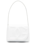 Dolce Gabbana Logo Embossed Leather Shoulder Bag — Same as shown — Size One Size — Front View