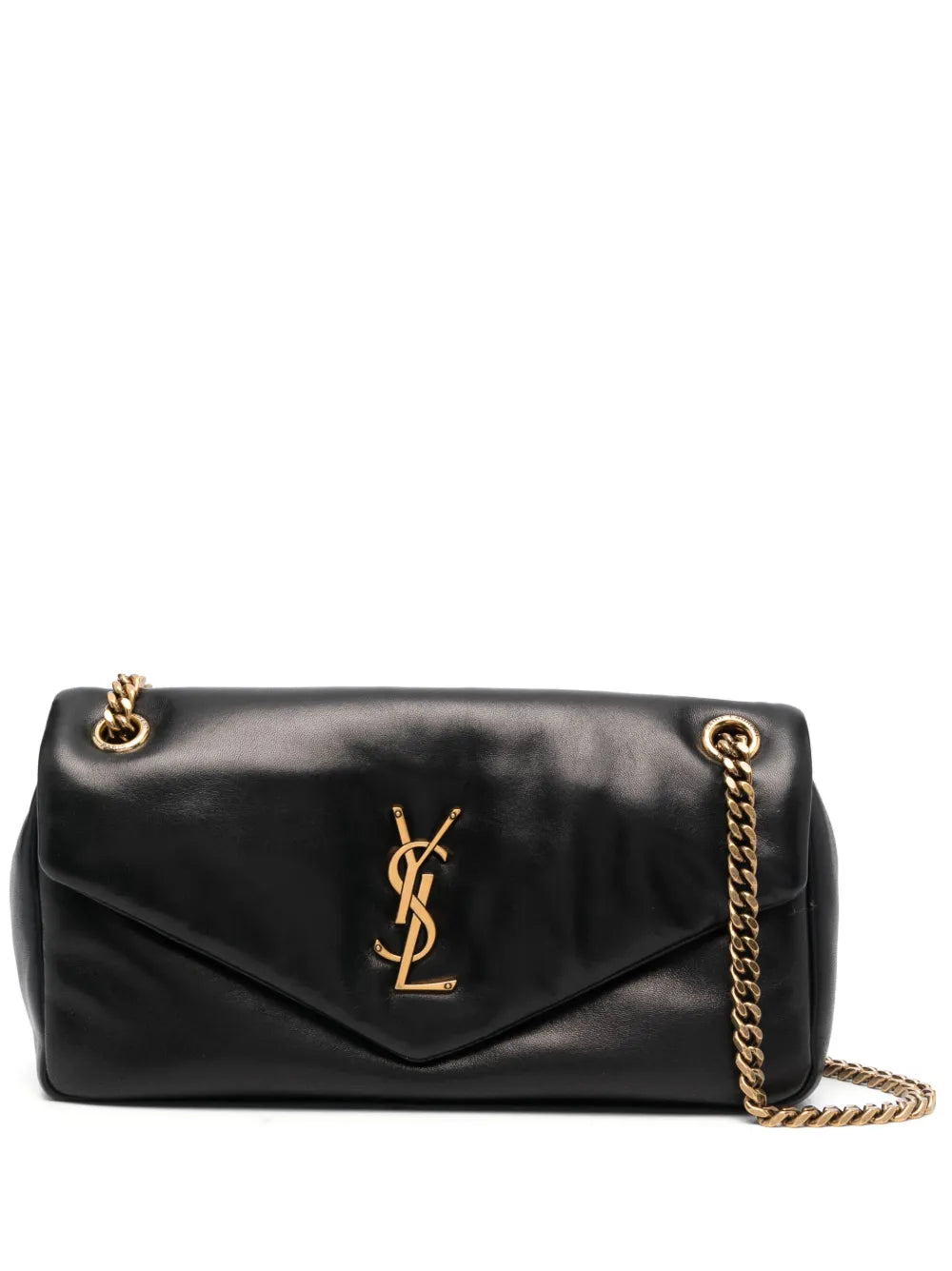 Saint Laurent Calypso Logo Plaque Shoulder Bag — Same as shown — Size One Size — Front View