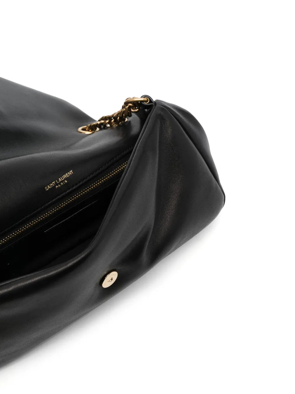 Saint Laurent Calypso Logo Plaque Shoulder Bag — Same as shown — Size One Size — Detail View