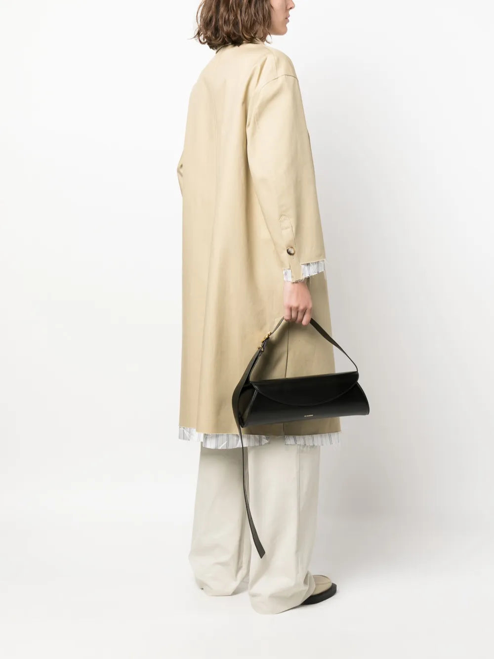 Jil Sander Large Cannolo Leather Shoulder Bag — Same as shown — Size One Size — Side View