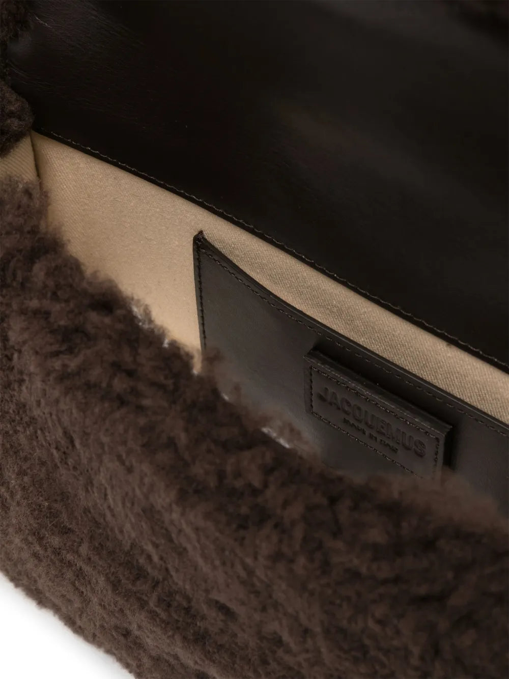 Jacquemus Le Bambidou Shearling Shoulder Bag — Same as shown — Size One Size — Detail View