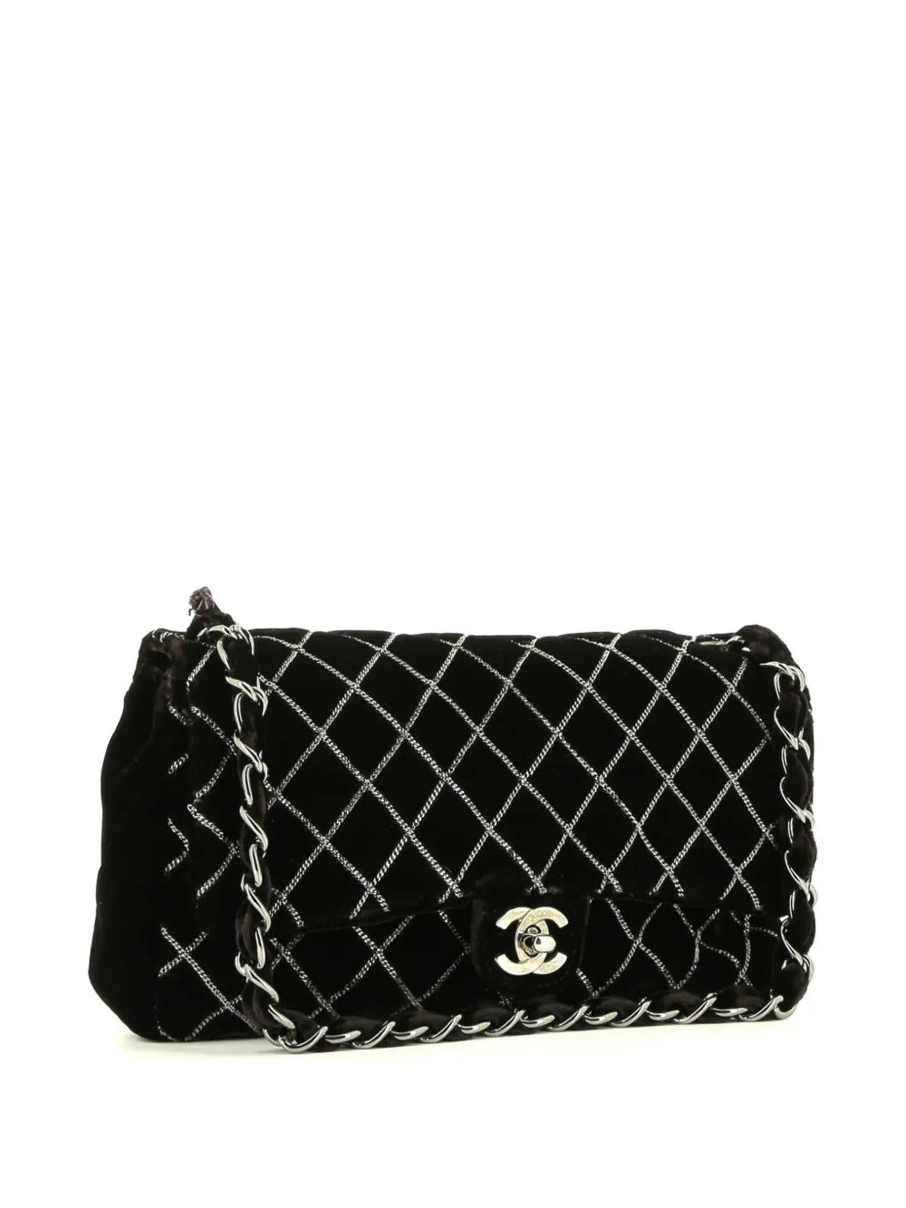 Chanel Pre Owned 2010S Timeless Velvet Shoulder Bag — Same as shown — Size One Size — Back View