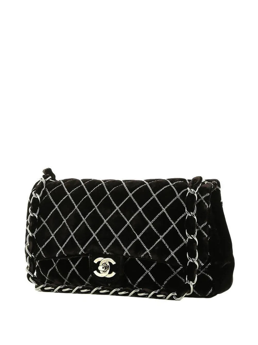 Chanel Pre Owned 2010S Timeless Velvet Shoulder Bag — Same as shown — Size One Size — Detail View
