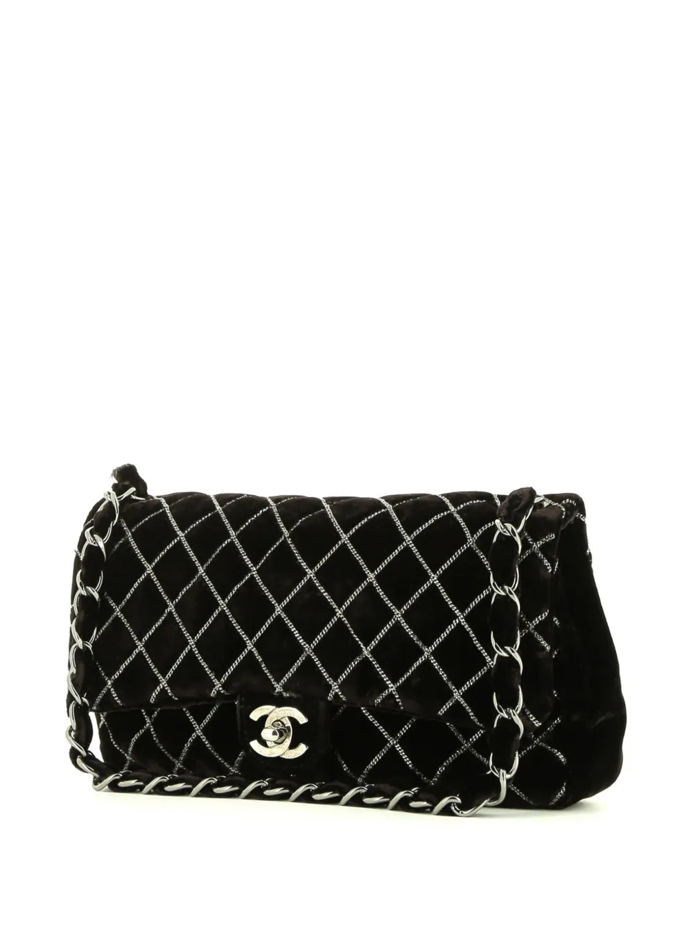 Chanel Pre Owned 2010S Timeless Velvet Shoulder Bag — Same as shown — Size One Size — Top View