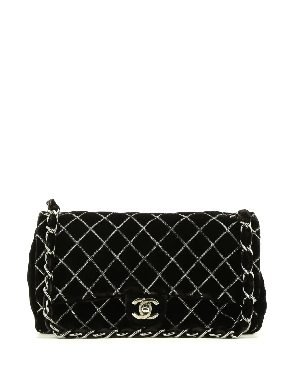 Chanel Pre Owned 2010S Timeless Velvet Shoulder Bag — Same as shown — Size One Size — Front View