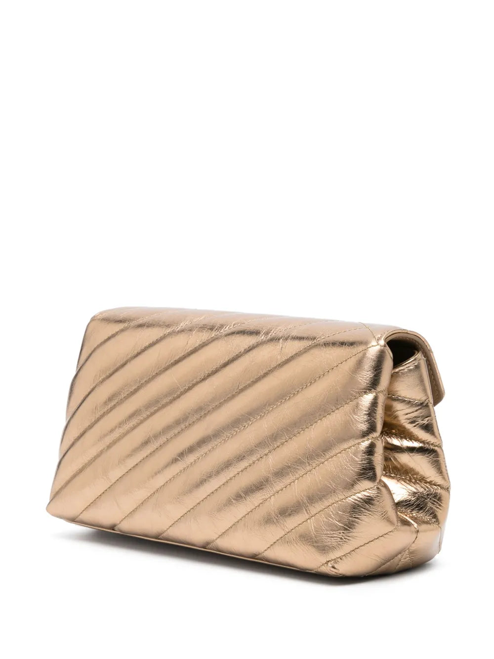 Dolce Gabbana Logo Plaque Quilted Leather Shoulder Bag — Same as shown — Size One Size — Back View