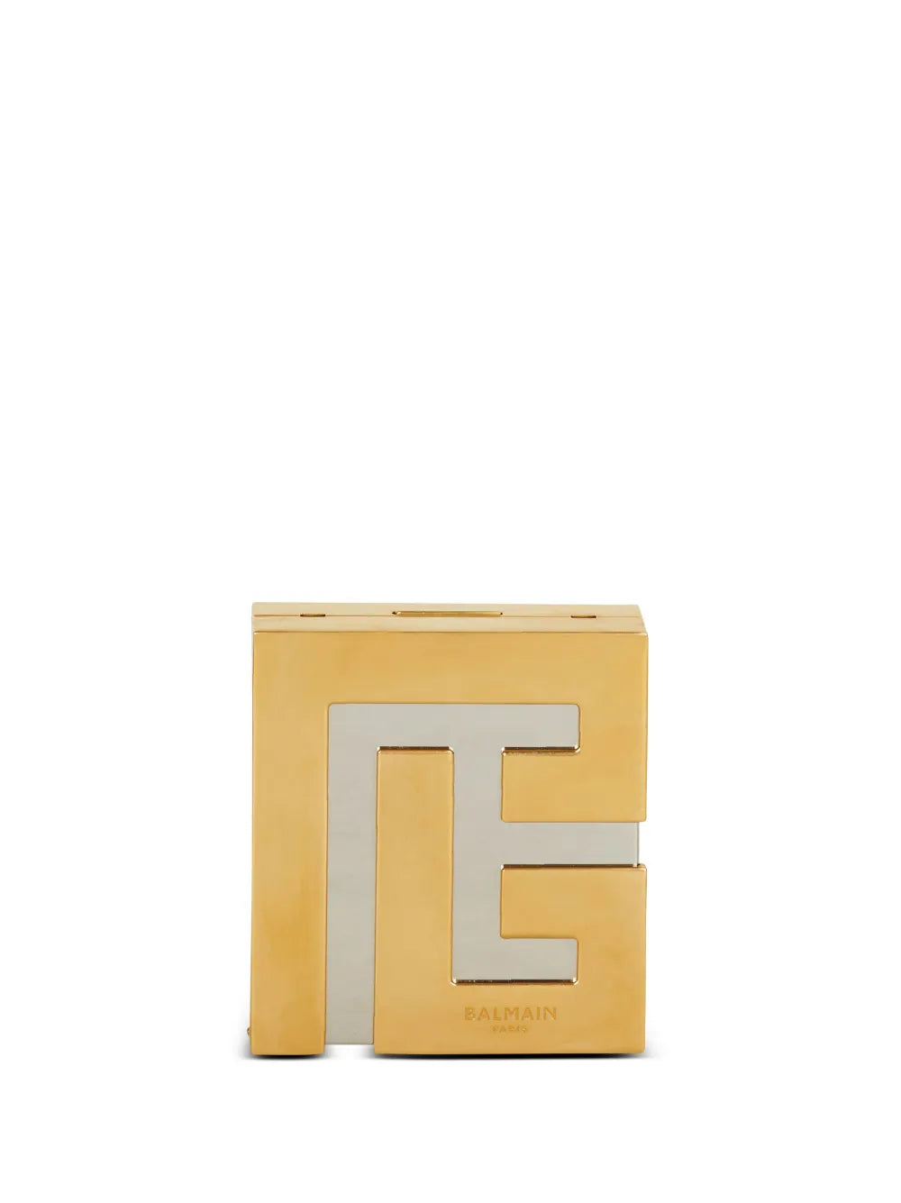 Balmain Logo Plaque Metal Clutch Bag — Same as shown — Size One Size — Front View
