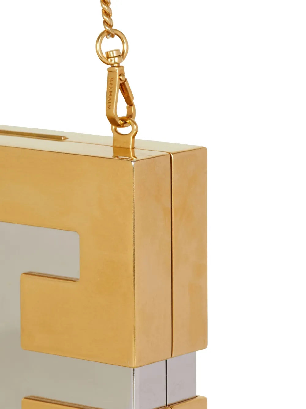 Balmain Logo Plaque Metal Clutch Bag — Same as shown — Size One Size — Top View