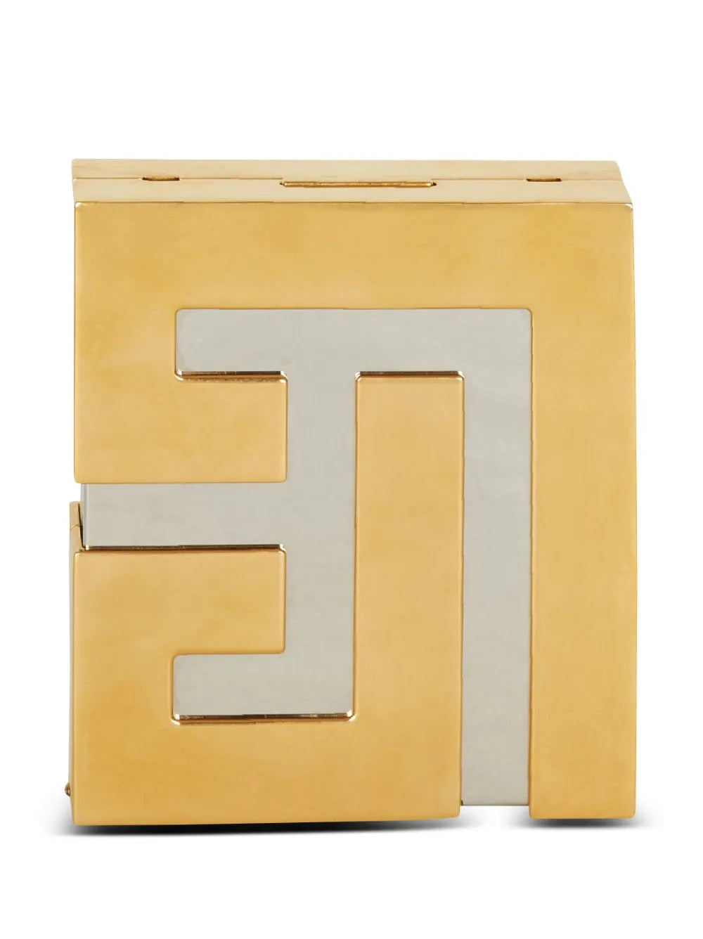 Balmain Logo Plaque Metal Clutch Bag — Same as shown — Size One Size — Back View