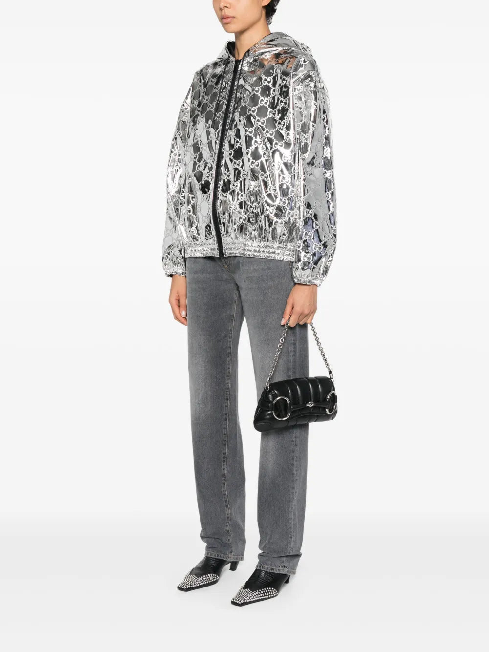 Gucci Small Horsebit Chain Shoulder Bag — Same as shown — Size One Size — Side View