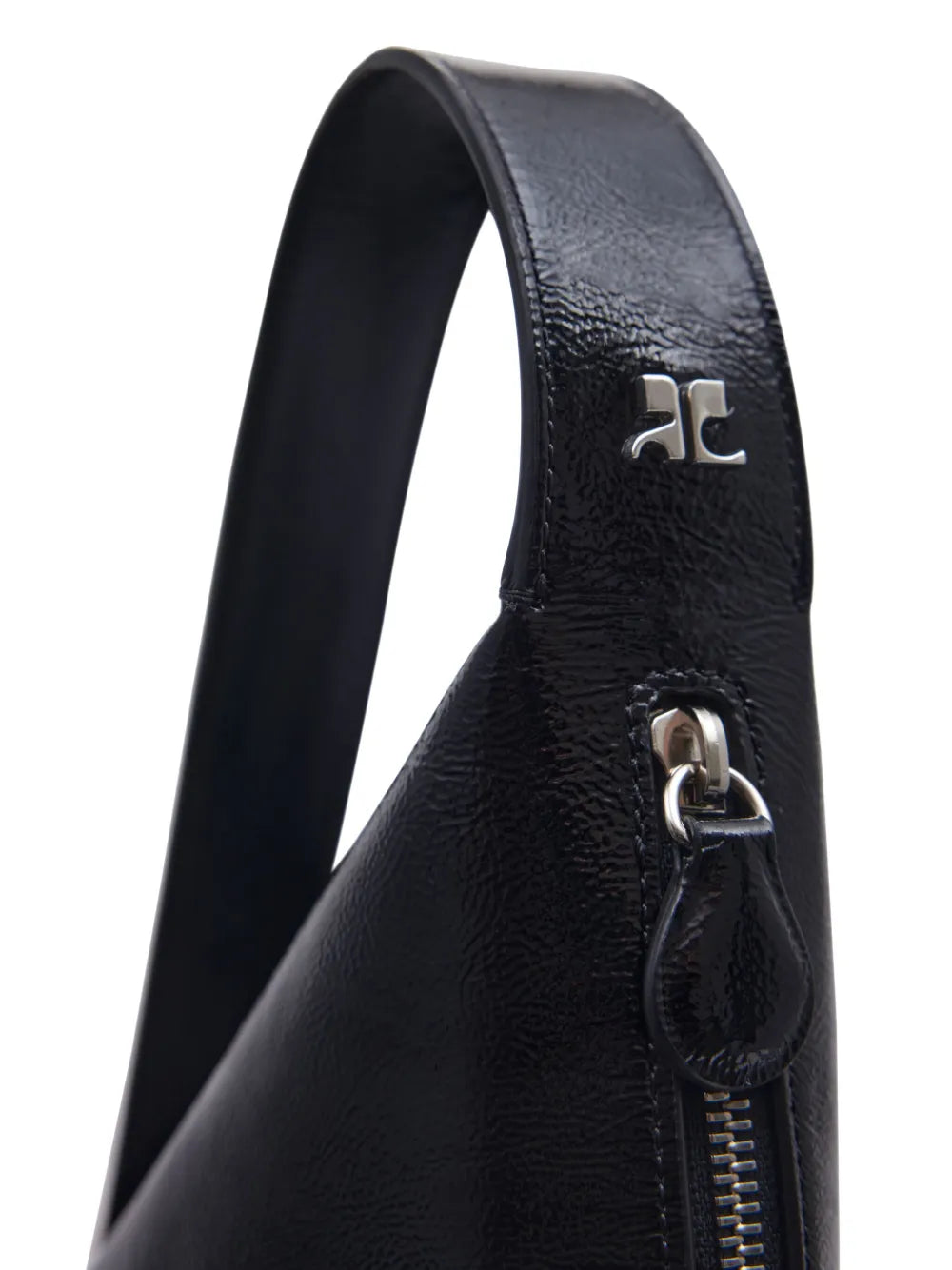 Courreges One Naplack Leather Shoulder Bag — Same as shown — Size One Size — Detail View