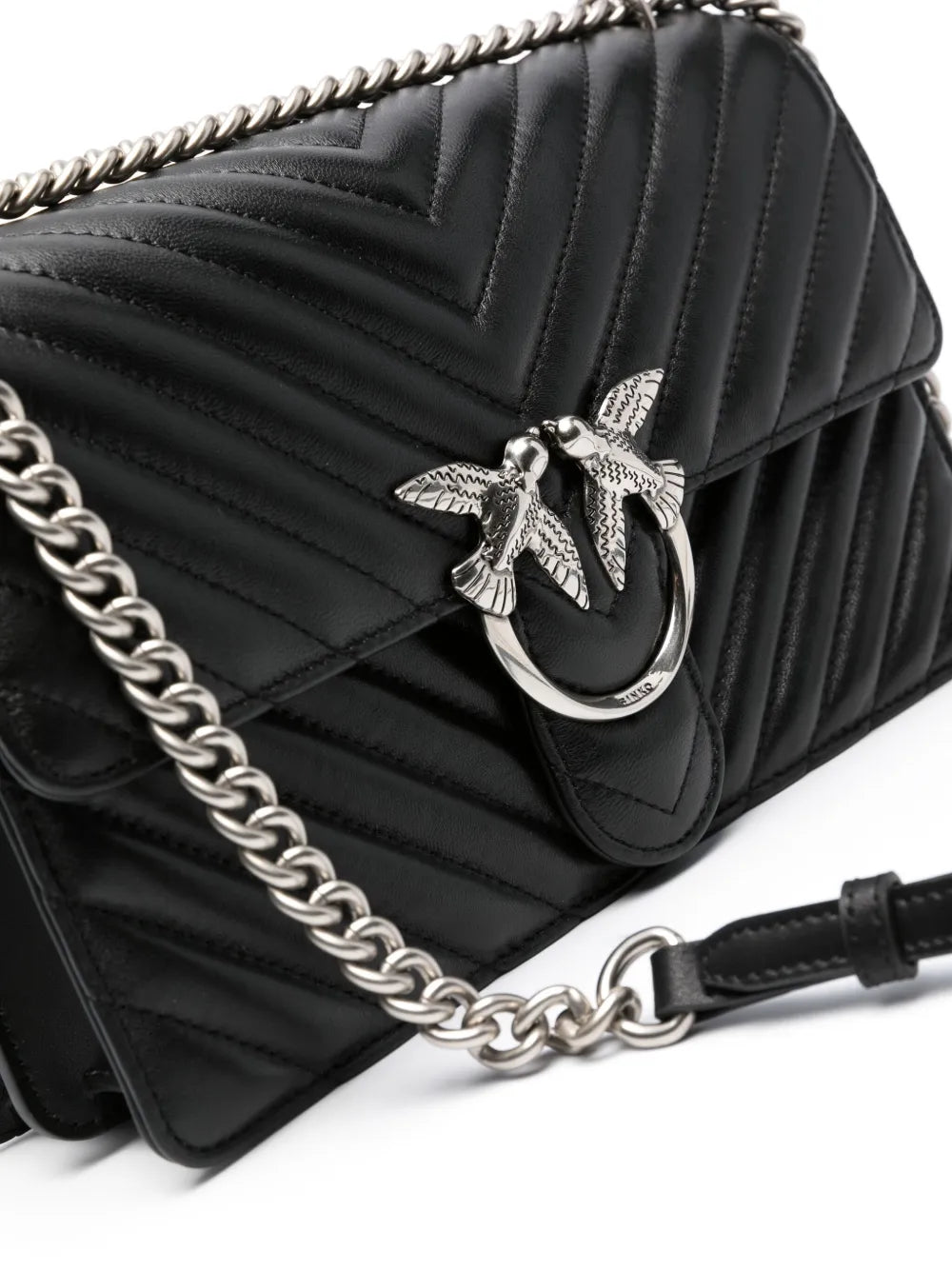 Pinko Love Bird Quilted Shoulder Bag — Same as shown — Size One Size — Top View