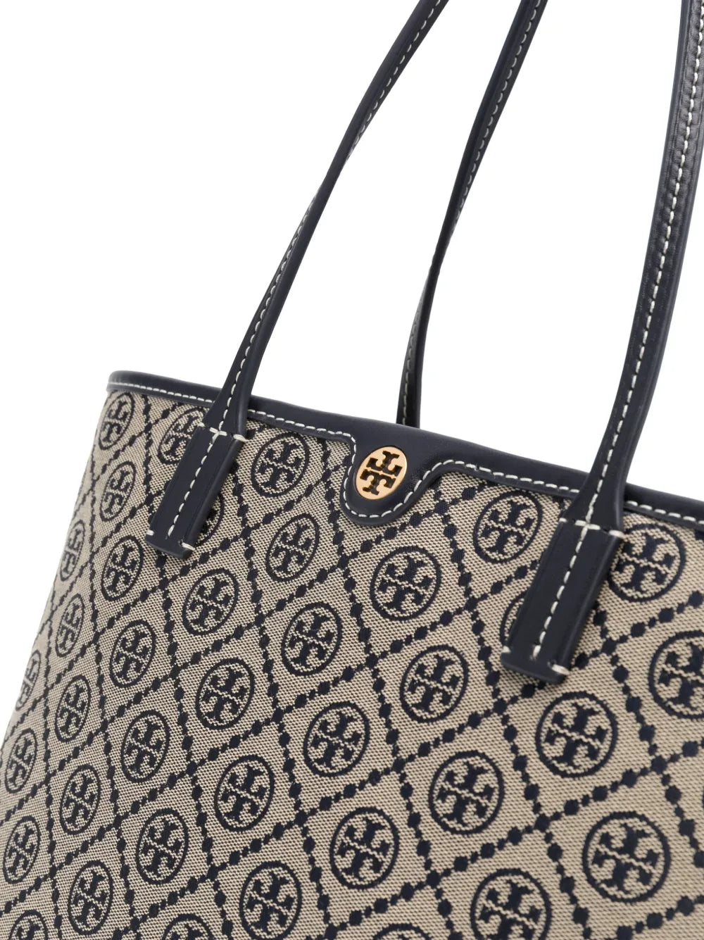 Tory Burch Small T Monogram Zip Tote Bag — Same as shown — Size One Size — Top View