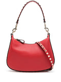 Valentino Garavani Small Rockstud Leather Shoulder Bag — Same as shown — Size One Size — Front View