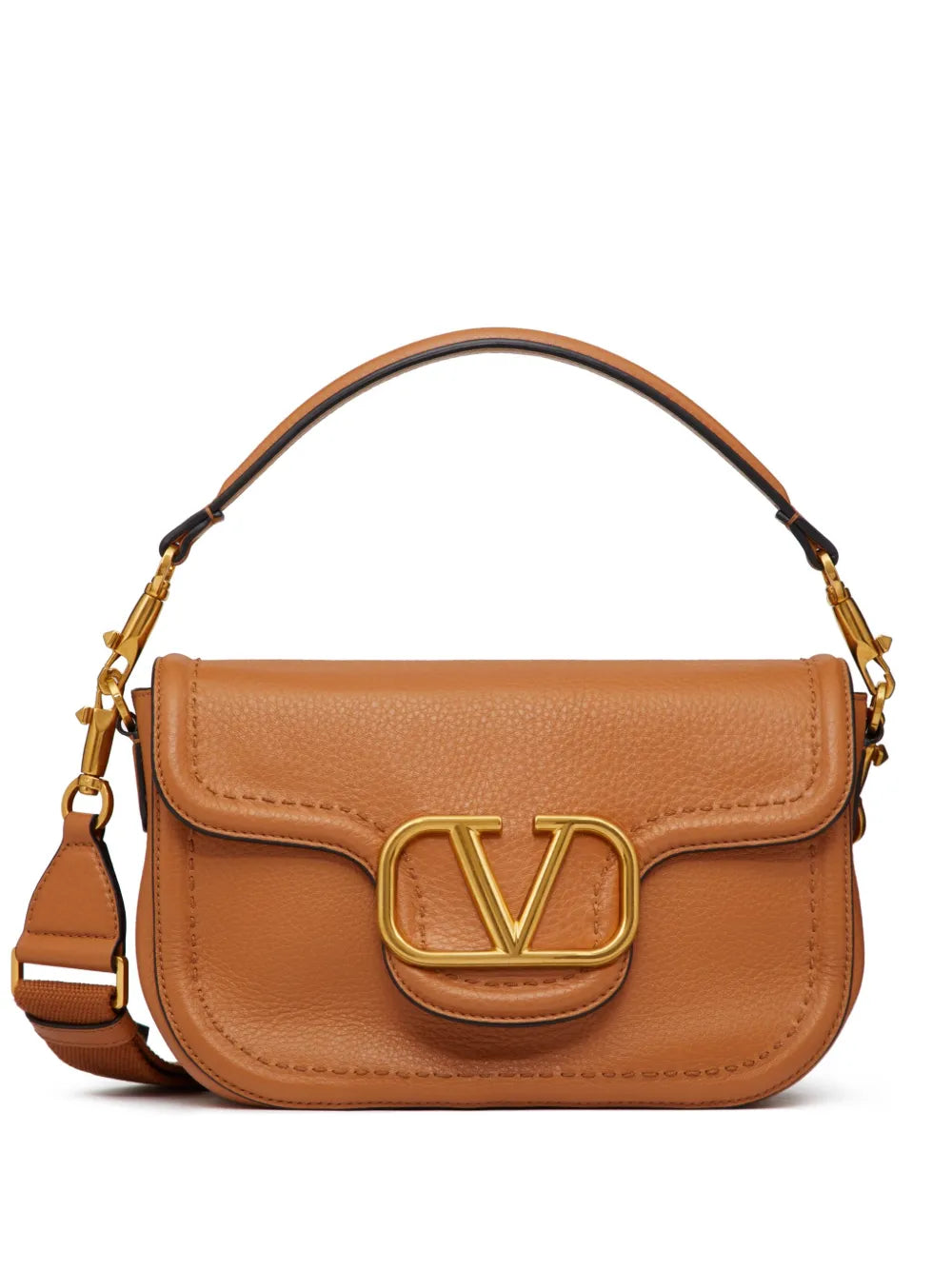 Valentino Garavani Alltime Leather Shoulder Bag — Same as shown — Size One Size — Front View