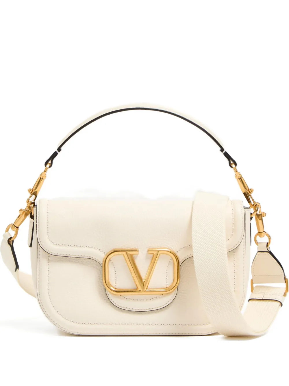 Valentino Garavani Alltime Leather Shoulder Bag — Same as shown — Size One Size — Front View