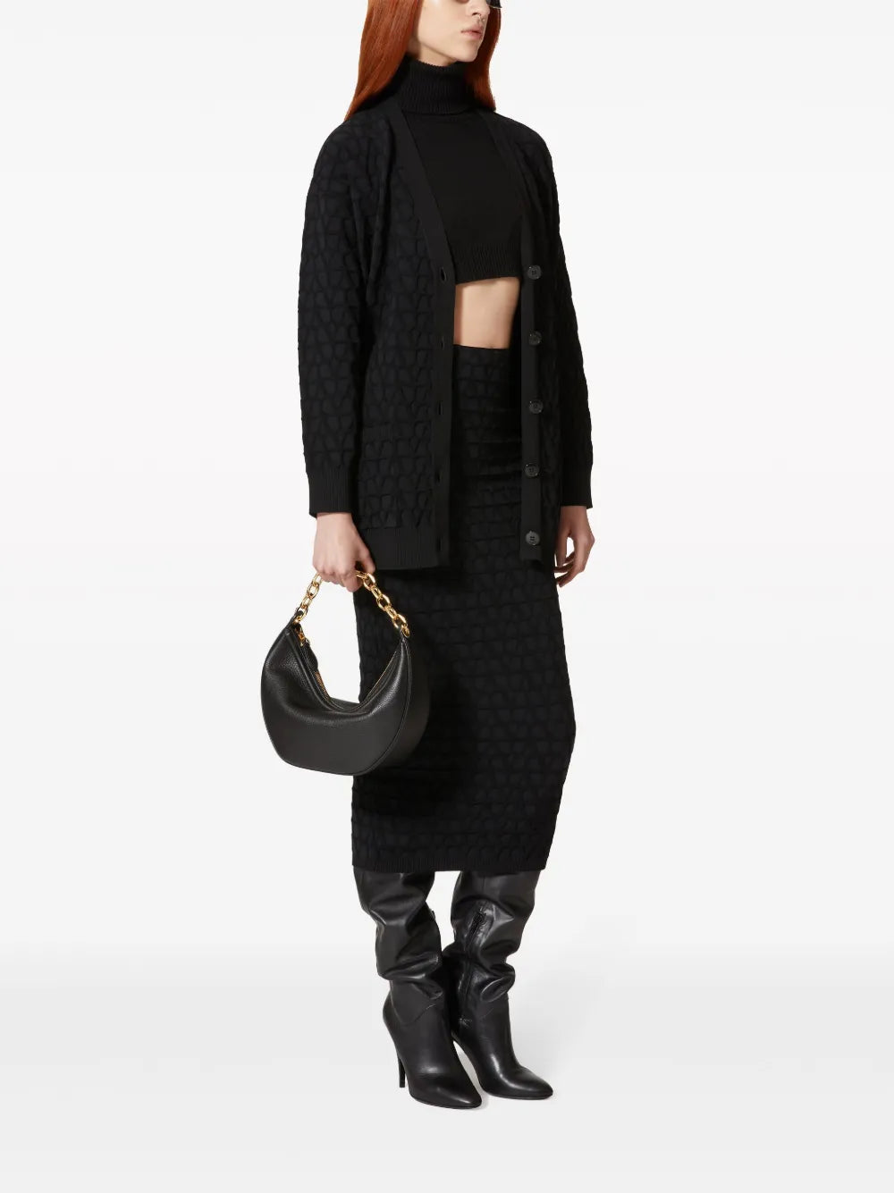 Valentino Garavani Small Vlogo Moon Shoulder Bag — Same as shown — Size One Size — Side View