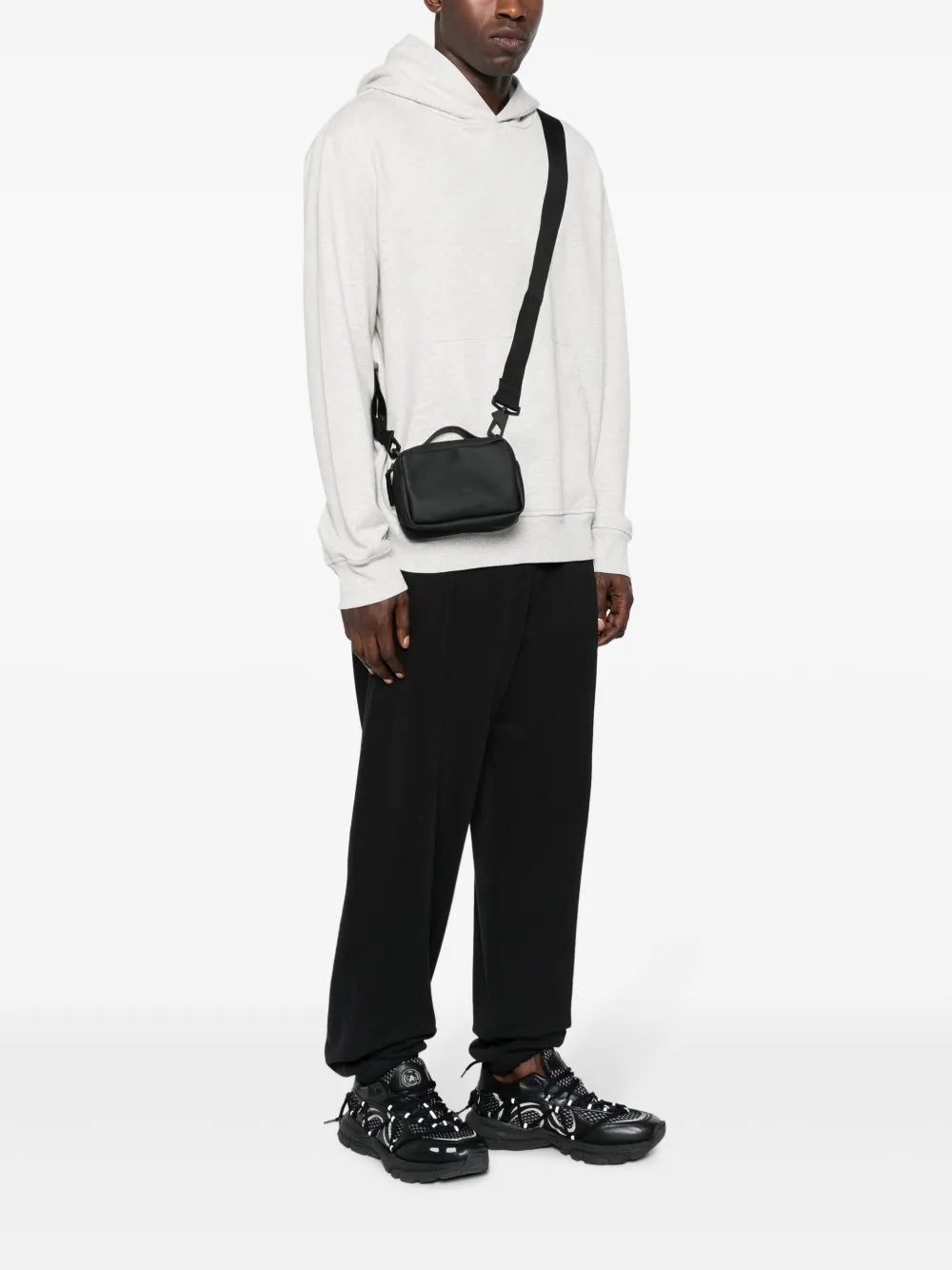 Rains Logo Debossed Faux Leather Shoulder Bag — Same as shown — Size One Size — Side View