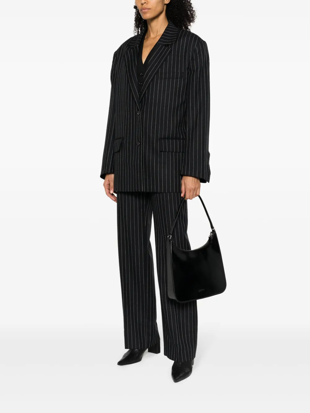 Staud Alec Logo Debossed Shoulder Bag — Same as shown — Size One Size — Side View