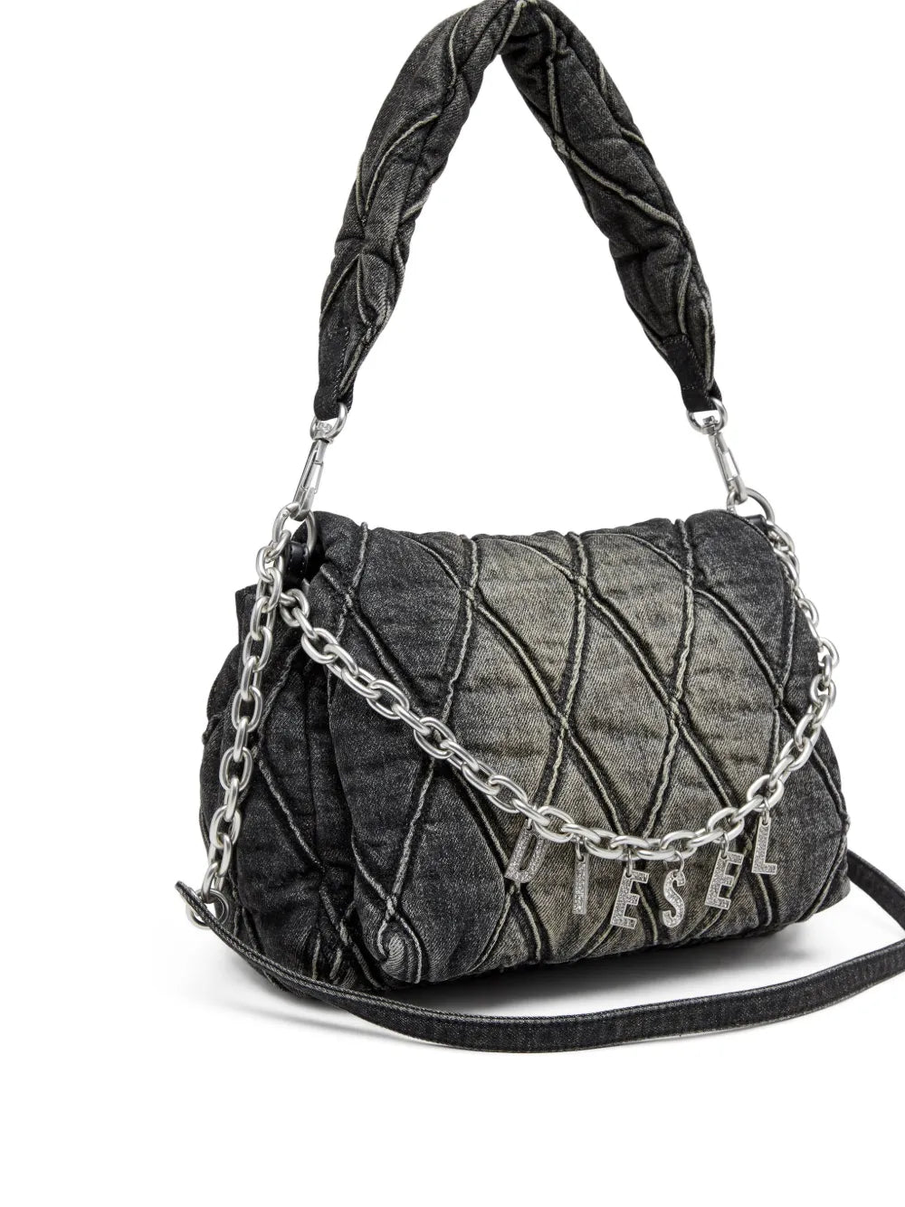 Diesel Charm D L Denim Shoulder Bag — Same as shown — Size One Size — Detail View