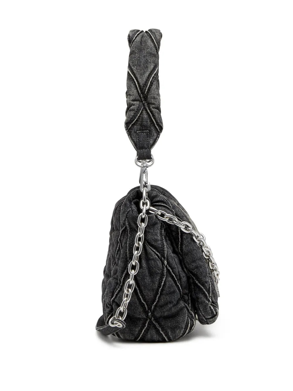 Diesel Charm D L Denim Shoulder Bag — Same as shown — Size One Size — Top View